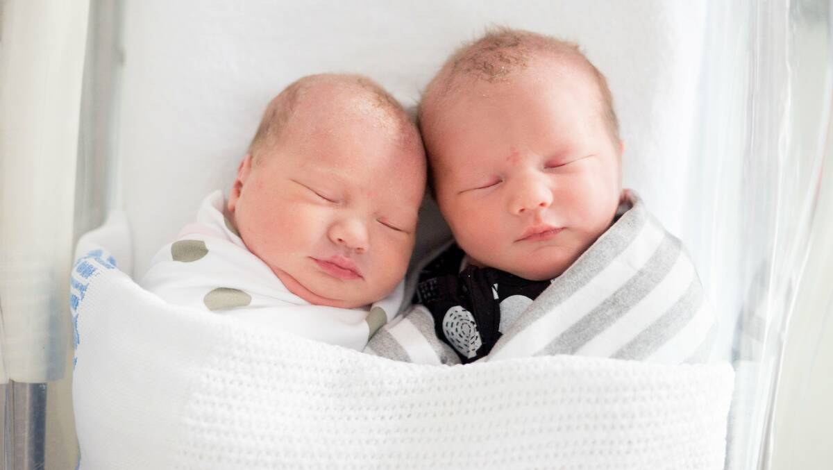 Keely and Nixon Rudge are new siblings for Fletcher. They were born at Manning Hospital.
