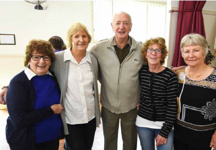 Daphne McLaughlin, Joyce Piper, Neville Mayers, Sandra Brauer and Val Lewis at the first Blast from the Past reunion in 2018.