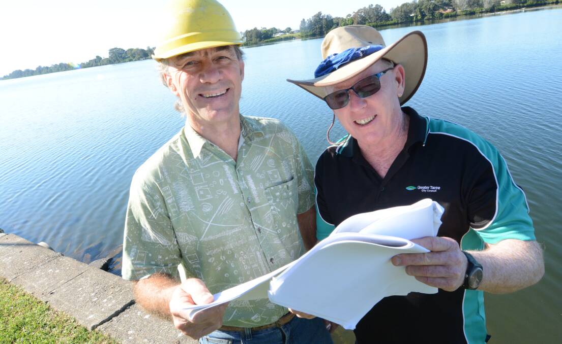 Innovators: Carey Molloy of Matrix Thornton Consulting Engineers and Grant Calvin of MidCoast Council see the potential for waffle pod construction to assist councils in Australia with culvert engineering and cost challenges.
