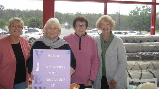 Taree VIEW Club members Helen Banham, Gloria Davidson, Helen Crossingham and June Cavanagh raising funds at Bunnings.