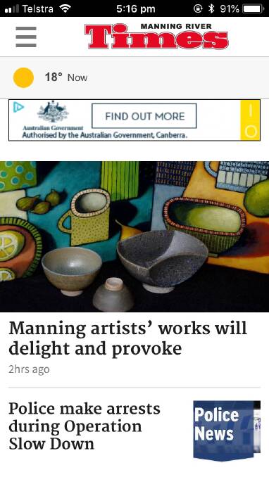 YOUR NEWS, YOUR WAY: Go online and visit www.manningrivertimes.com.au to subscribe for full digital access.