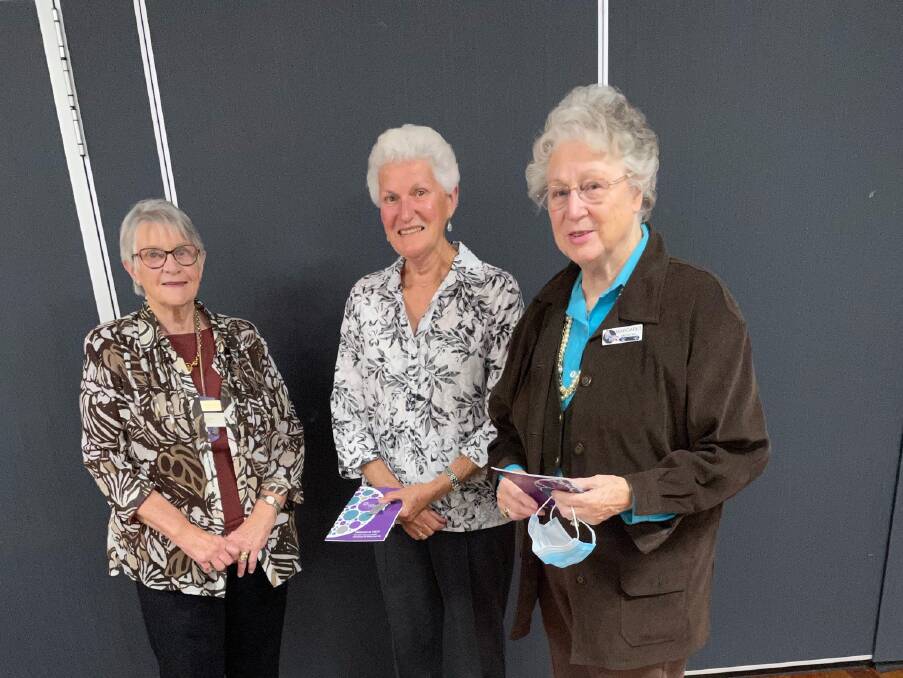 Taree VIEW president Margaret Muldoon (left) with newly inducted members Margaret Andrews and Diane Banner.