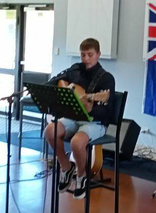 Nathanial Worth performing at last Sunday's Lansdowne Bowling and Recreational Clubs country music day.