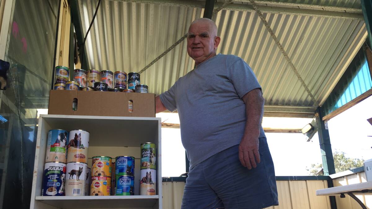 John Laidlaw of Wherrol Flat with some of the donated supplies he distributes out west.
