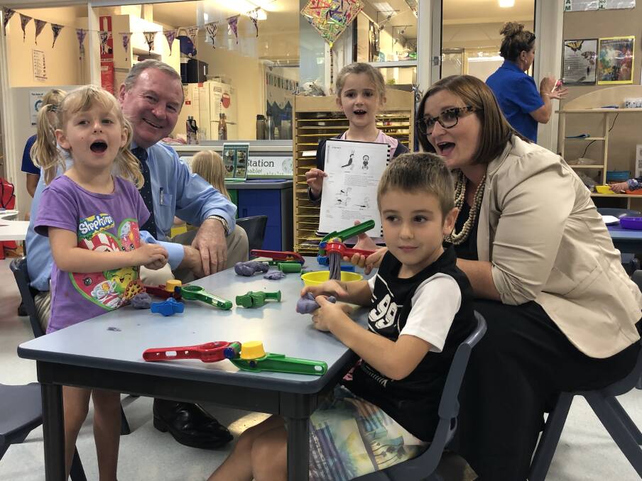 Myall Lakes MP Stephen Bromhead and Minister for Education and Early Childhood Learning Sarah Mitchell announce funding for bushfire impacted community preschools.