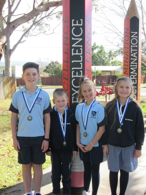 Stage champions Aiden Miles, Harley Burdekin, Grace McRae and Ruby Dibley.