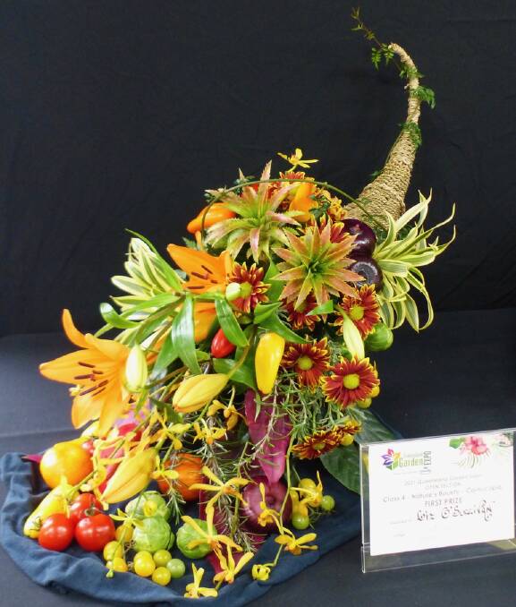 The cornucopia display in the Floral Art Section was amazing.
