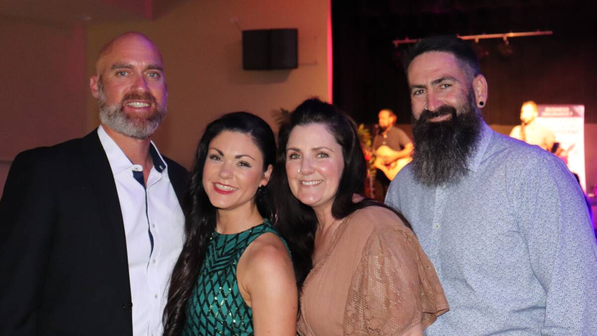 Shane and Stacey Lee Sedlen, with Andrea Valelly and Jason Walton. Stacey Lee's Centre Stage was named best start-up and runner-up business of the year.