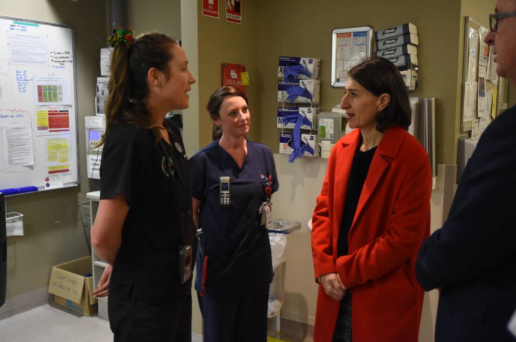 Premier Gladys Berejiklian in Taree earlier this month for the Community Cabinet, visits Manning Hospital ahead of an announcement of an additional $20 million for the hospital redevelopment.