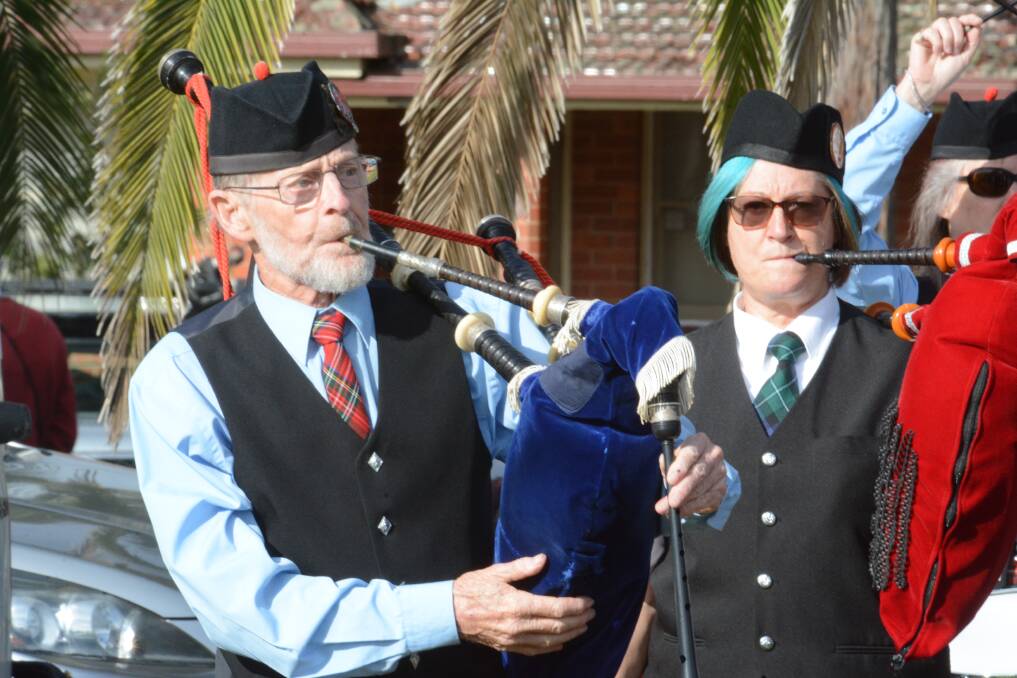 Taree bagpipes player Bruce Sence will take part in the performance in Fotheringham Park which is part of a world wide commemoration of the Armistice.