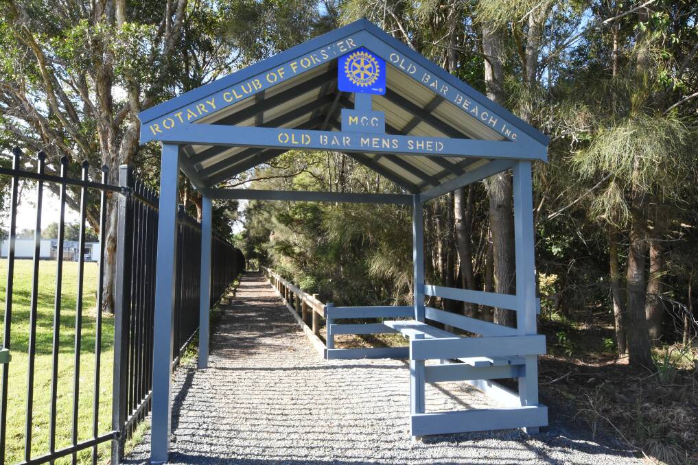 Gateway to the beach walkway, a project supported by the Rotary Club of Forster Old Bar Beach and Old Bar Men's Shed.