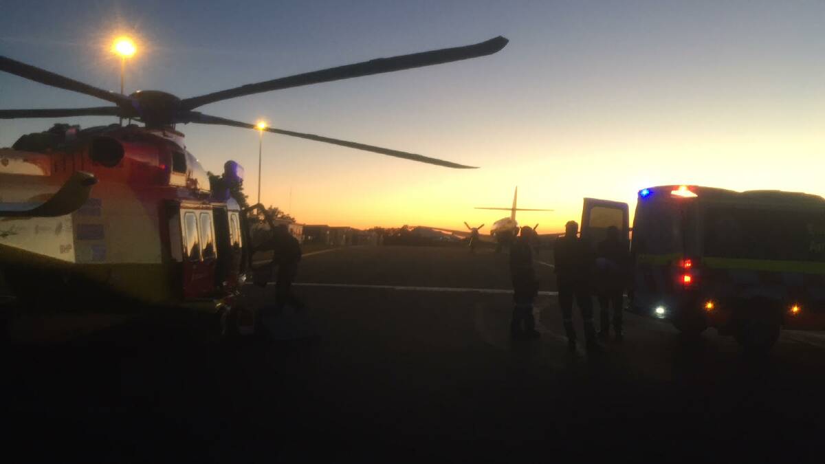 Man, 85, airlifted to John Hunter Hospital