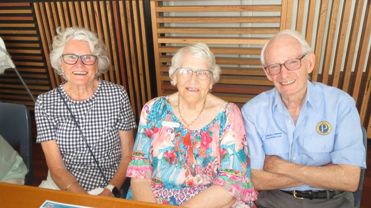 Pat Mintom Jeanette and Anthony Holland at the Boathouse Cafe in Taree Rowing Club. Picture supplied.