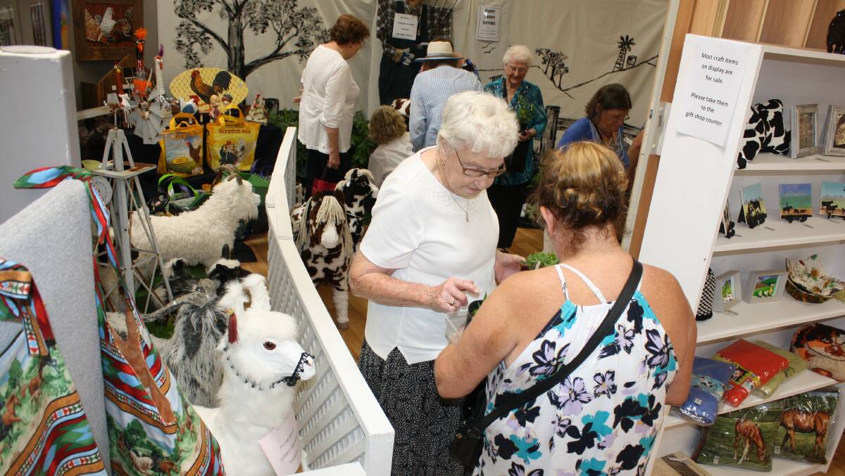 Visitors to Taree Craft Cottage enjoying the exhibition.