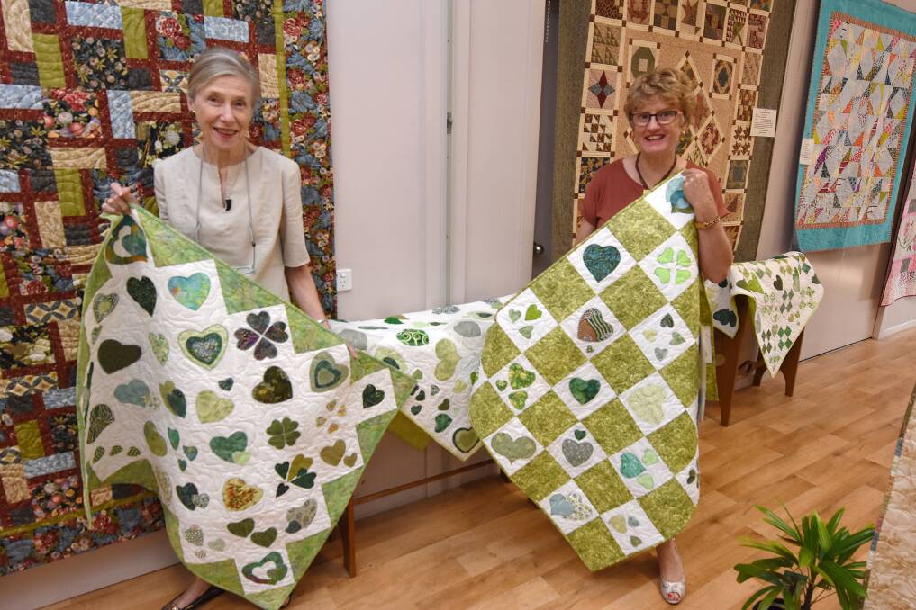 Kerry Wakely and Margaret Carey with their Healing Hearts from Harrington Pelican Piecer
