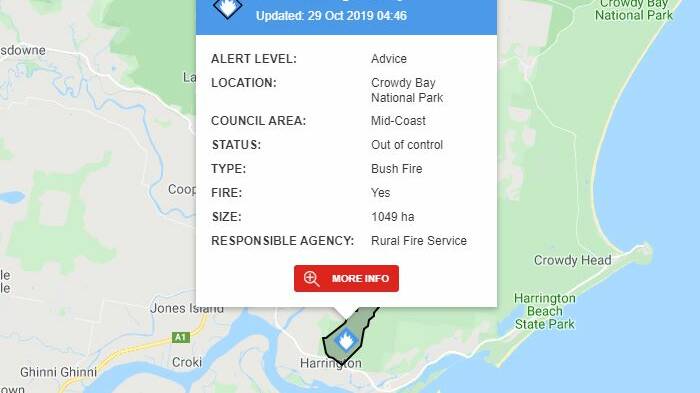 Harrington and Coopernook residents on fire alert