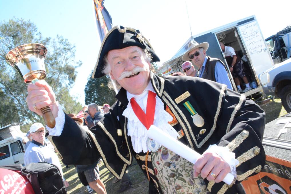 Hear ye, hear ye! Town crier Stephen Clarke returns to the area for the bicentenary of John Oxley's arrival at Harrington.