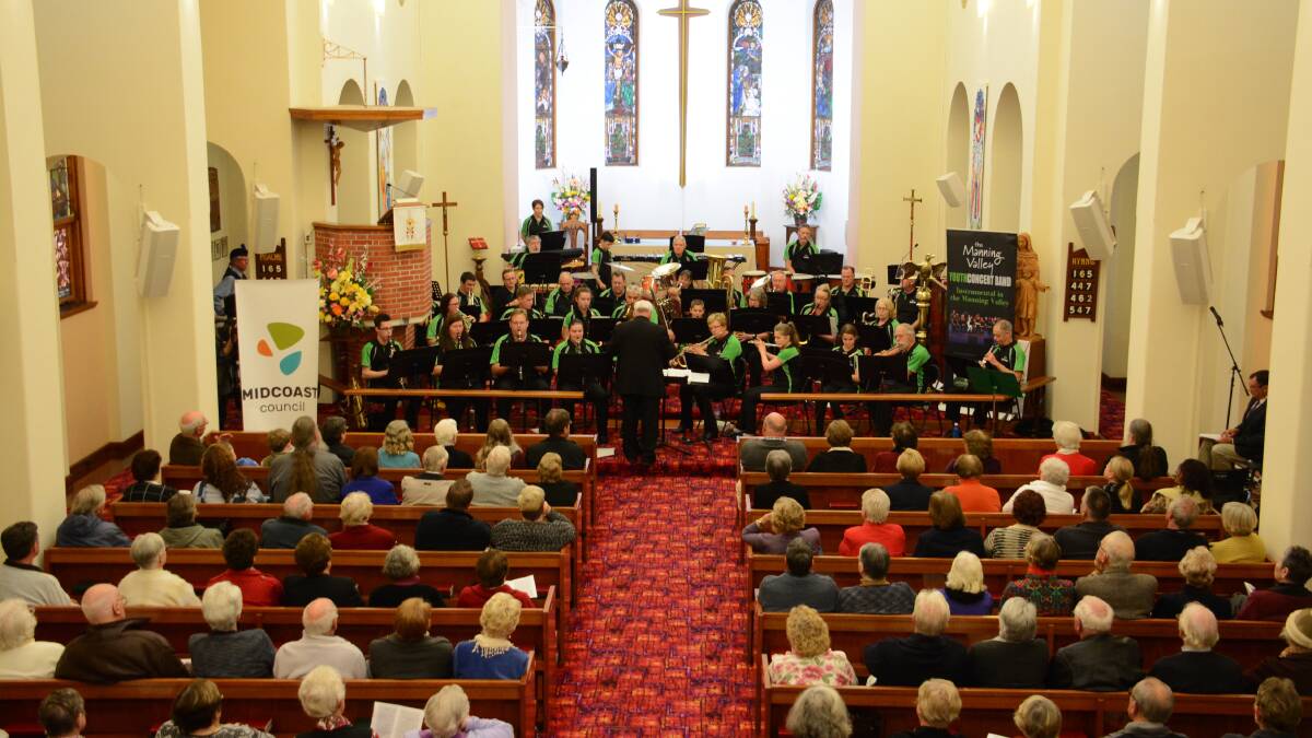Manning Valley Concert Band performing in St John's Anglican Church.