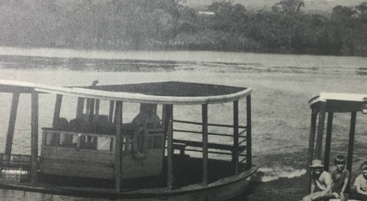 Two Lower Manning Dairy Factory Cream Boats as they prepare to berth at the factory's wharf. Source: Past Days Around the Manning.