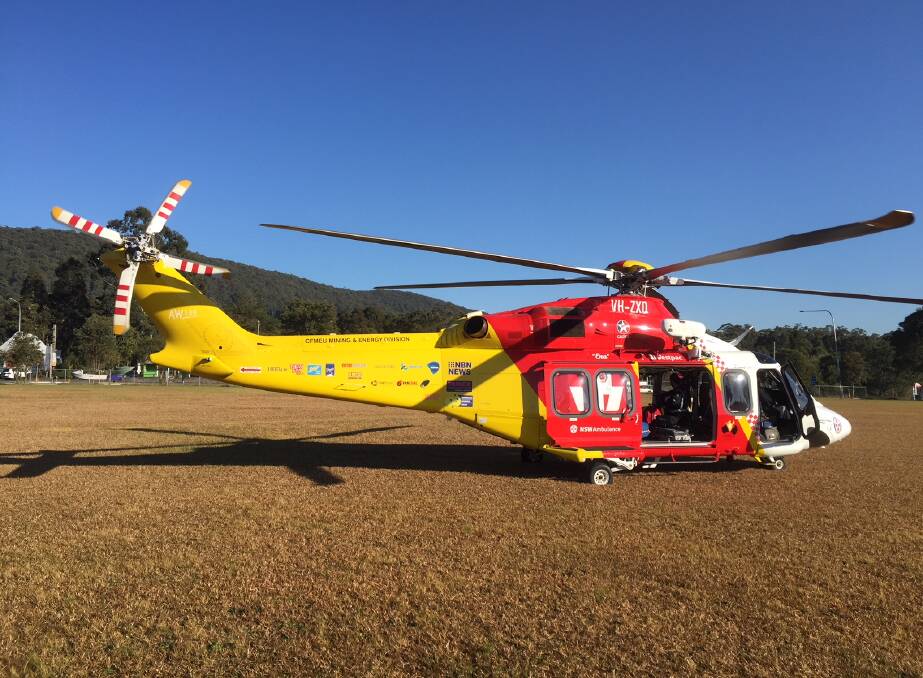 The Westpac Rescue Helicopter was called to an accident on the highway at Coolongolook on Saturday morning.