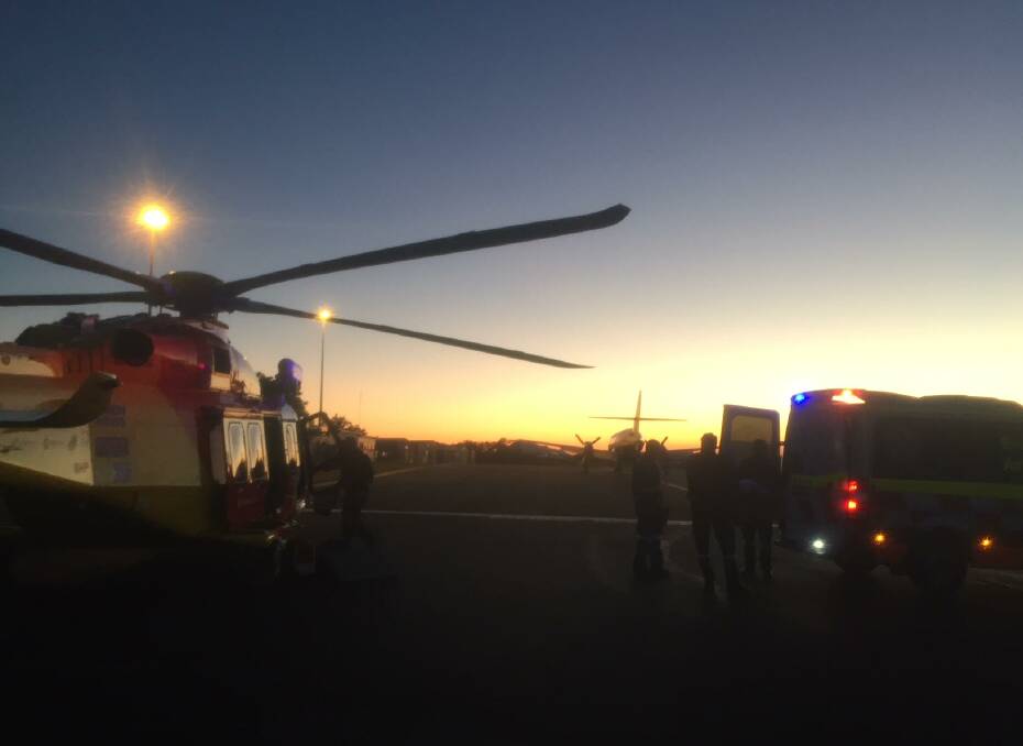Man airlifted after accident with circular saw