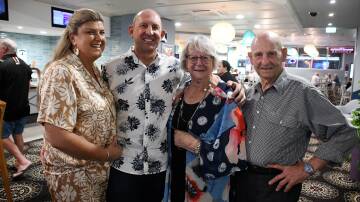 Renae, Greg, Ray and Sue Hill at the hall of fame induction. Greg was one one of the six inductees into the hall of fame.