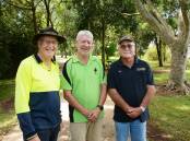 Bill Dennis (Friends of Browns Creek), Maurie Stack (Taree on Manning Rotary Club), and David Denning (project manager at Taree Rotary). Photo: Scott Calvin
