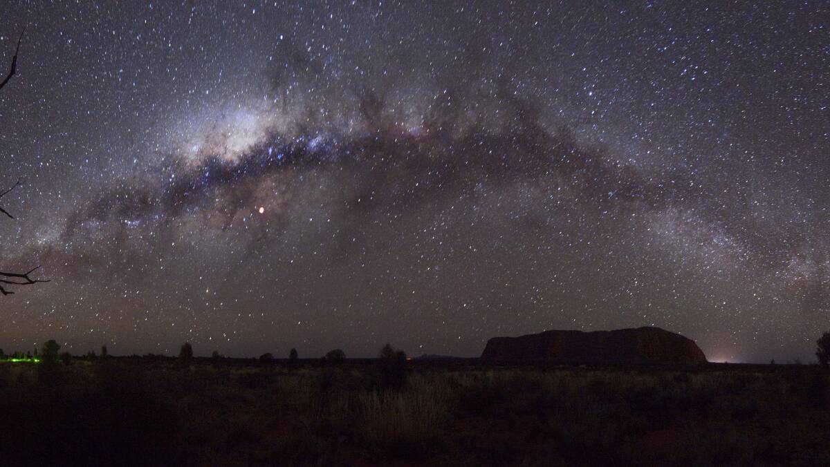 The night sky over Uluru … would make anyone feel insignificant. Image: P Ward. 