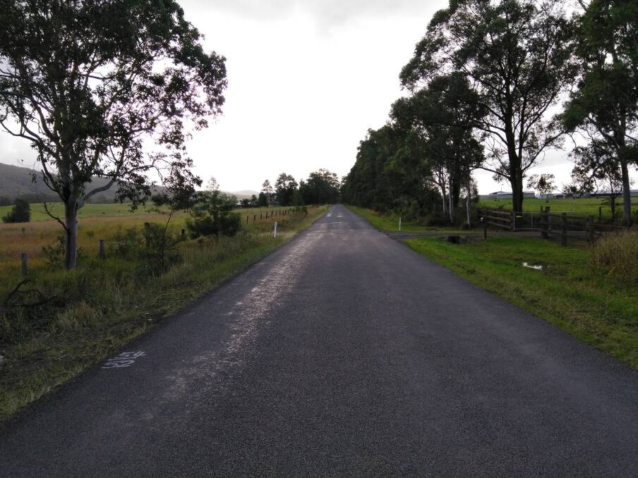 Works currently underway in Markwell Road, Bulahdelah involve a 2.3km road reconstruction and replacement of damaged culverts.