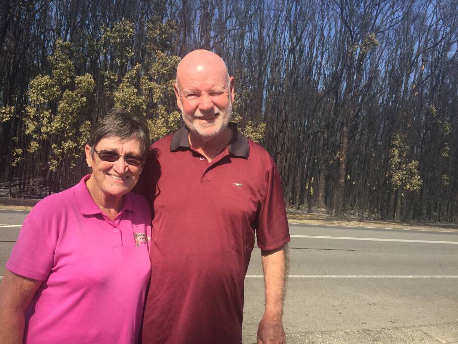 Thursday's bushfire on a green zone opposed Sue and Rael Thomas' The Southern Parkway, was a first for the couple who has lived there for six years.