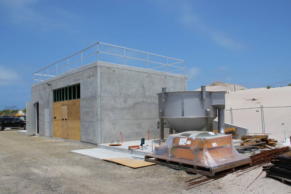 Construction of the pump station was completed at Jimmys Beach in time to house the brand new pumps.