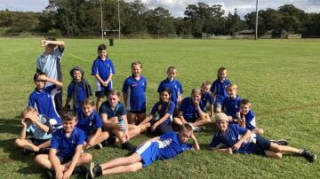 BCS primary zone cross country team takes a well earned rest following competition.