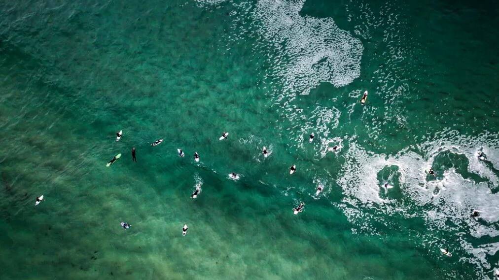 Surfers at Maroubra. Picture: BROOK MITCHELL