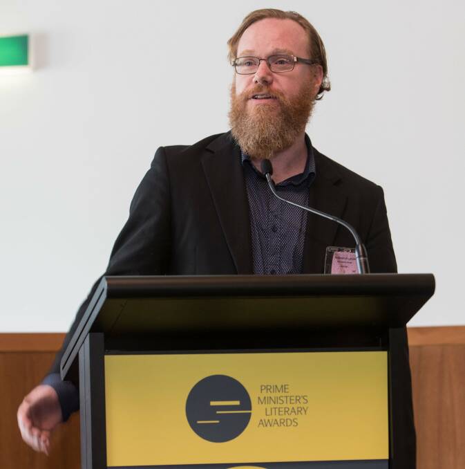 Ryan O'Neill at the award ceremony in Parliament House, Canberra. Photo couresty of Department of Communications and the Arts