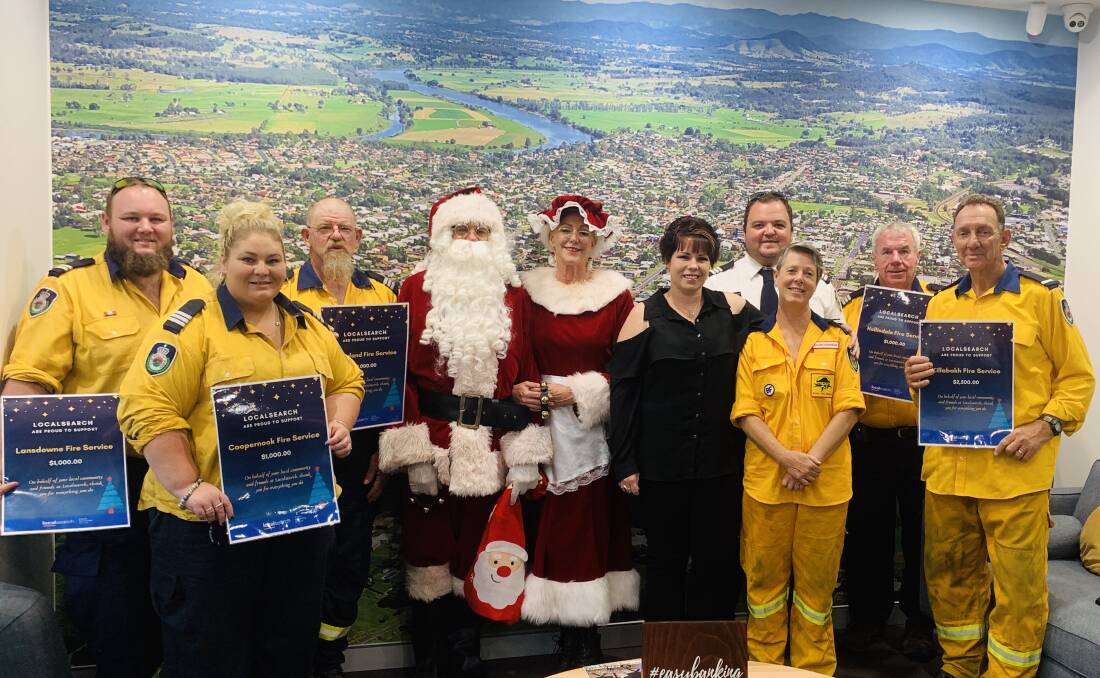 Kailah Lythgoe gathered the captain of the six Rural Fire Service stations on Christmas Eve 