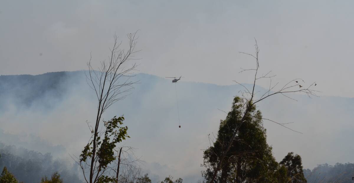 Water bombing on the Belbora fire, east of Gloucester