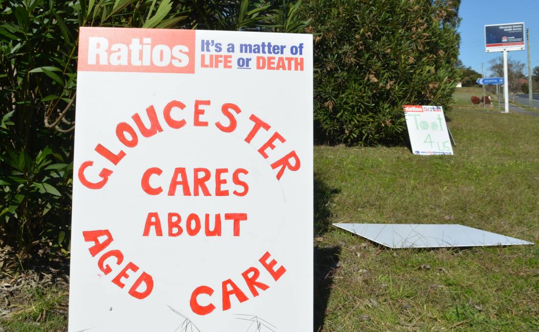 There have been several protests outside Gloucester hospital in relation to the job uncertainty ahead of the opening of the new aged care facility. 