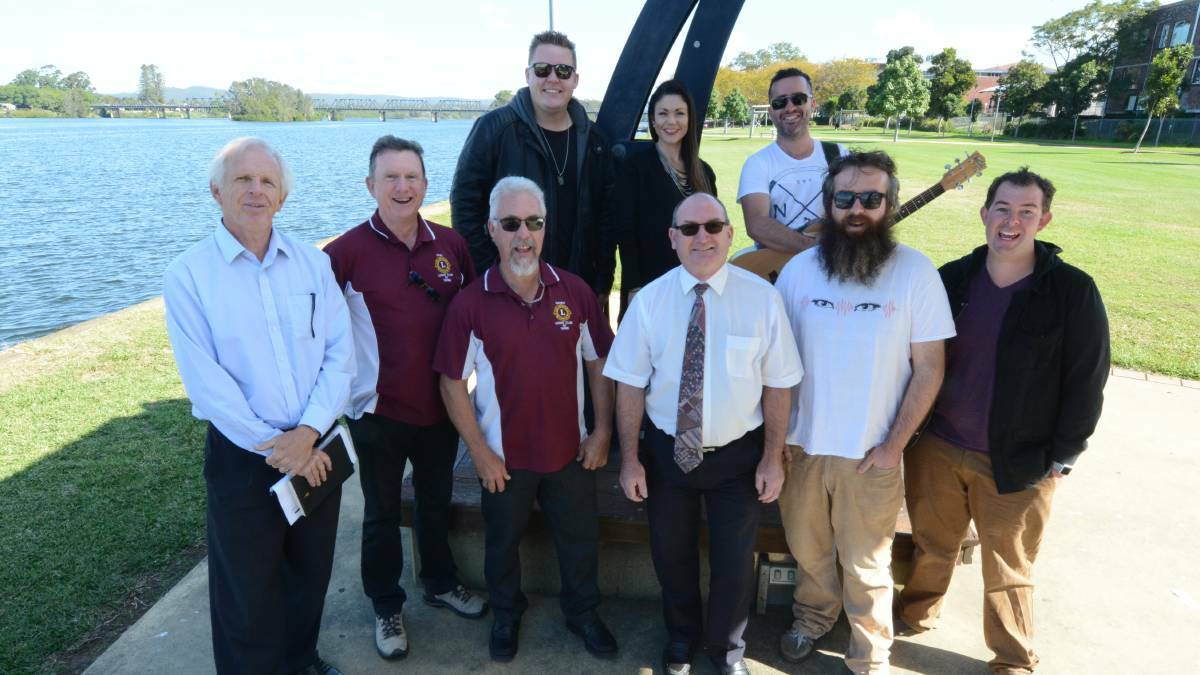 Let's build it: Ken Raison, Phil Grisold, Graham Brown, Dan Patch, Indi Wood, Hamish McDonald, Brodie Deeth, Stacey Lee and Jake Davey want a riverbank stage. 