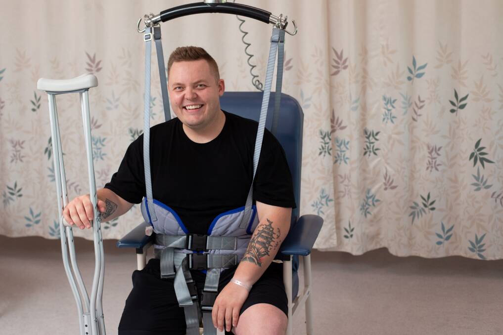 Taree country artist Jake Davey remains positive despite his devastating back injury. Pictures by Jonathan Carroll