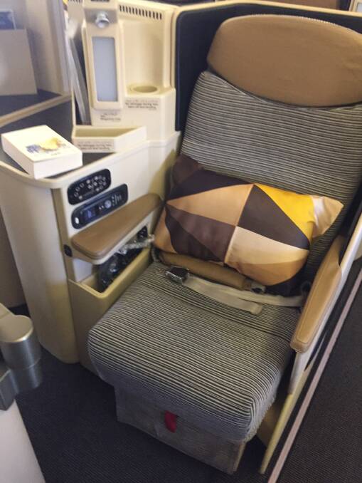 THRONE: A business class seat, complete with ample lighting, in-built massage facility and noise-cancelling headphones. 