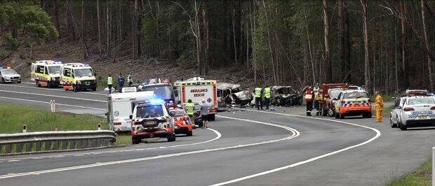 The crash closed all lanes of the Princes Highway at Bendalong. Photo: TNV
