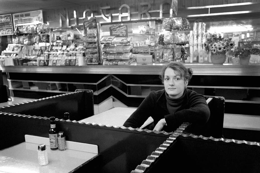 Tina Loukissas in the cafe in 2002. Photo: Effy Alexakis
