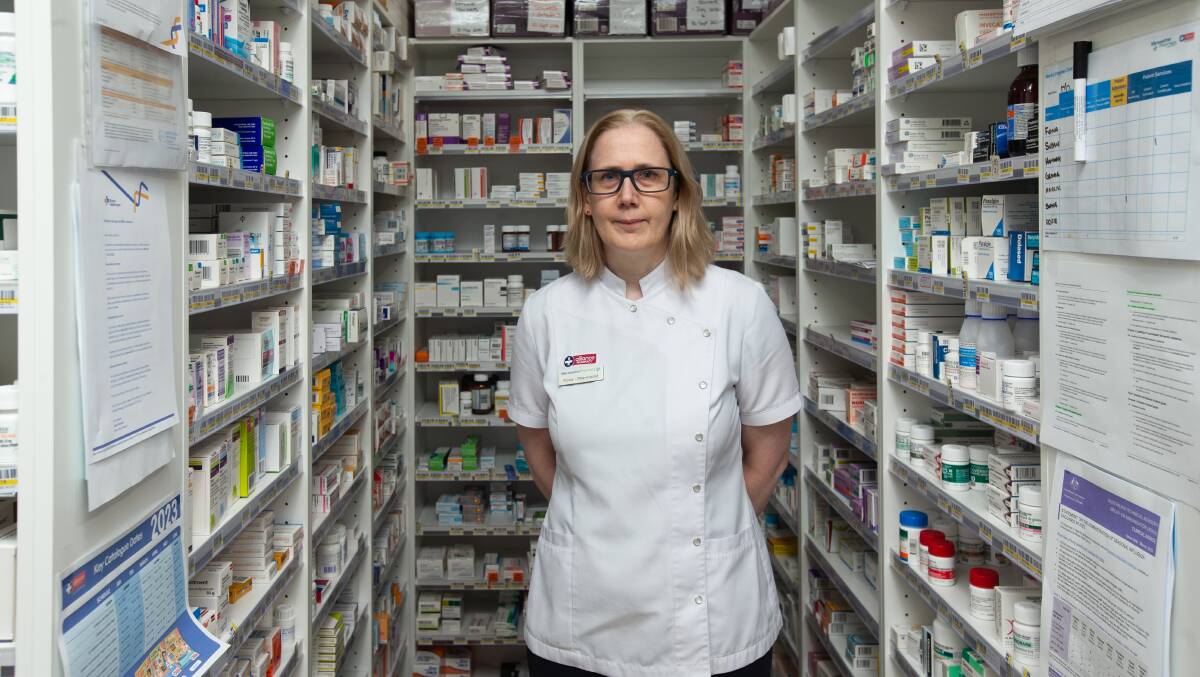 Merewether Pharmacy owner Fiona Evans. Picture by Jonathan Carroll