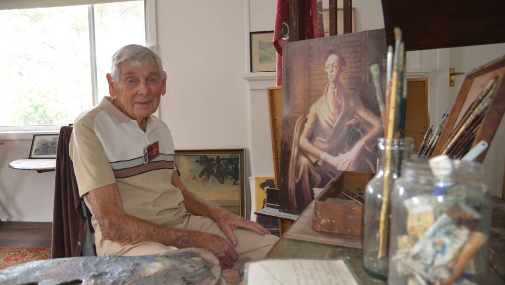 LOVES HIS WORK: Sir William Dobell Memorial Committee  volunteer Clifford Curran, 91, at Dobell House. Photo: Geraldine Cardozo