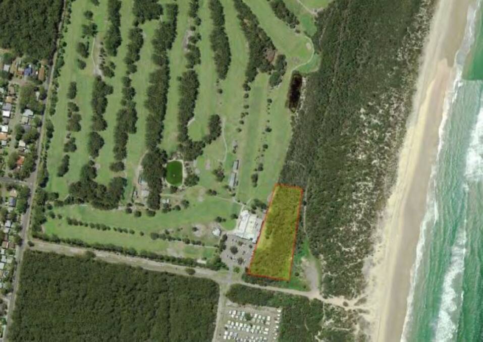 Potential: Map shows the 1.4 hectare parcel of land in yellow adjacent to the existing golf course. 
