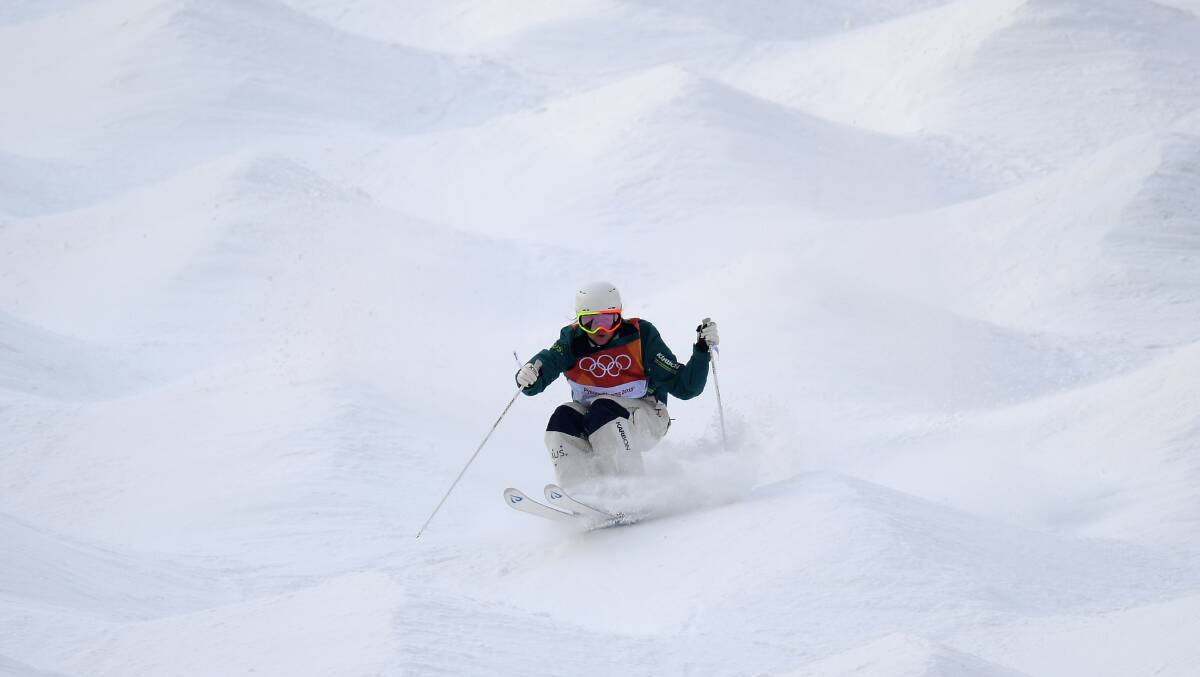 Top five: Britt Cox says she went all-out to win in the moguls final and paid a price for not being precise enough.