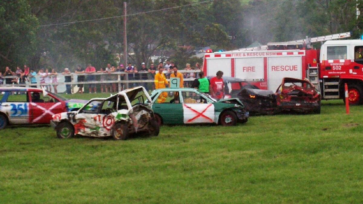 Expect some high revving action in the demolition derby at Wingham Show.