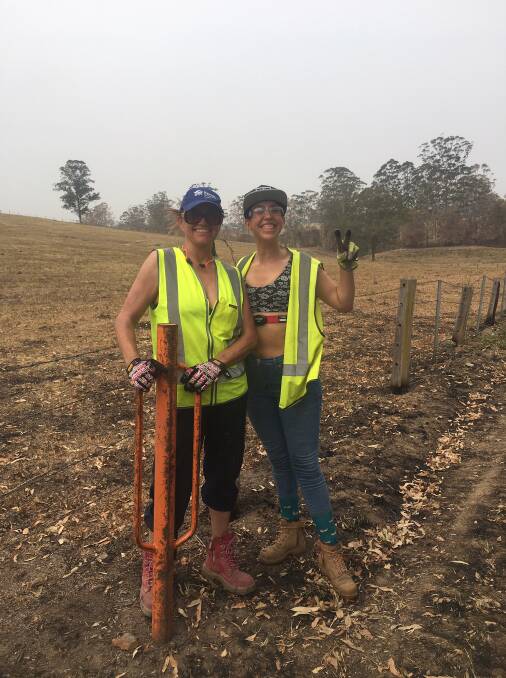 Flavia Teixeira, vice president of SALT with Ana Gabriela Laverde on a property in Koorainghat. Photo: Submitted