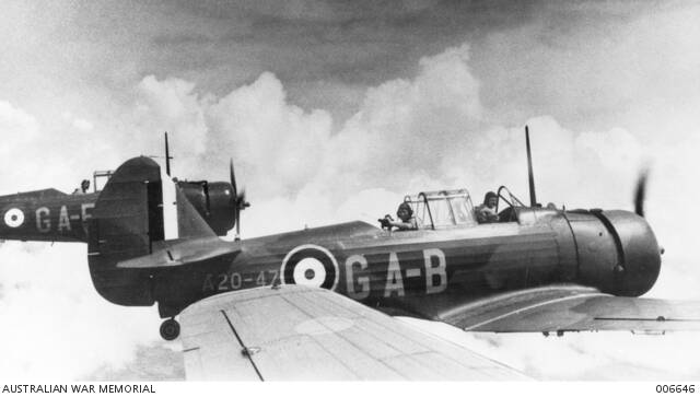 An original image of a CAC Wirraway aircraft, similar to the plane which crashed at Mooral Creek in 1942.