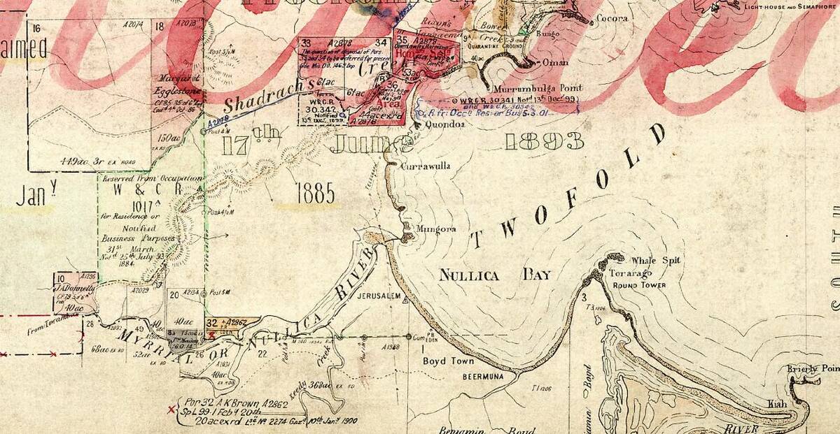 Boydtown section of 1890 Eden Parish map. 
